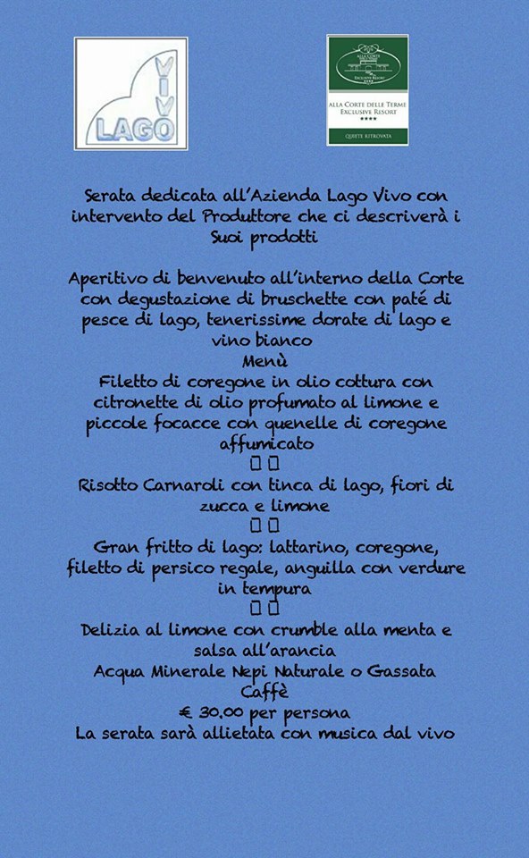 CORTE TERME menu